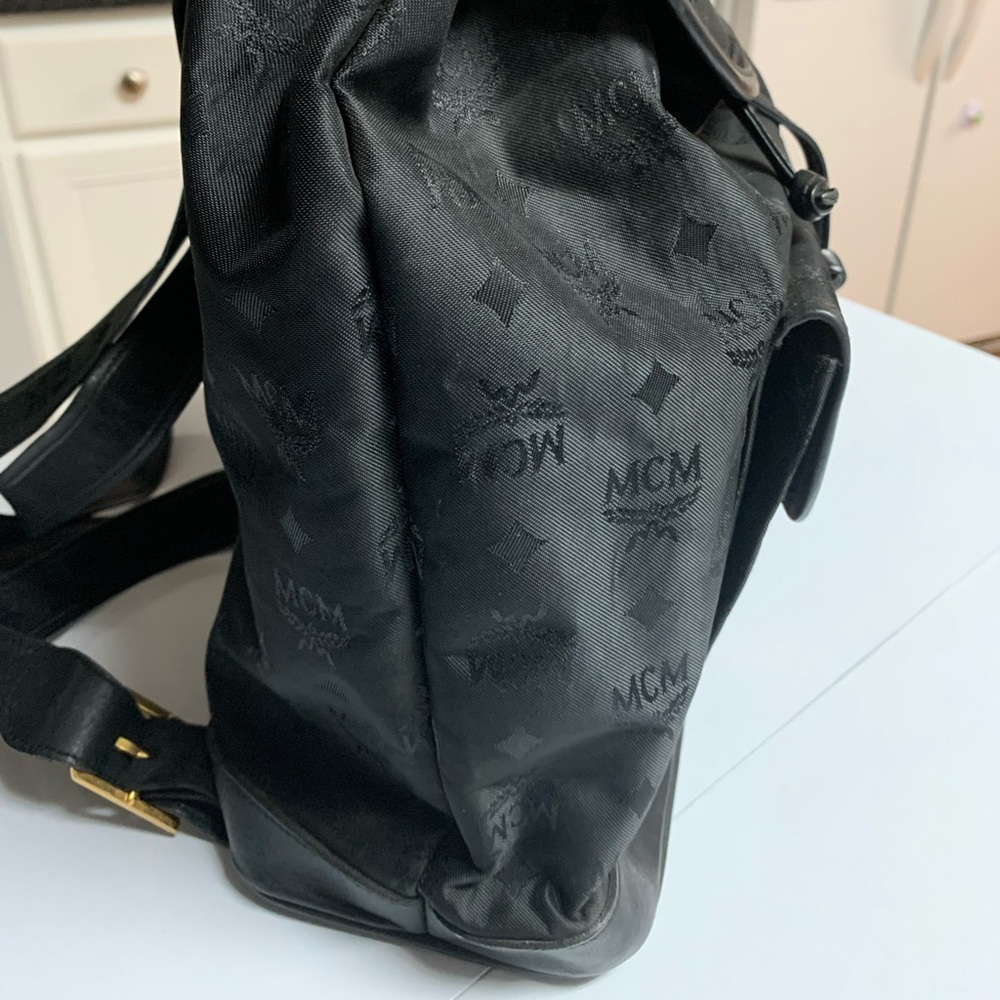 Mcm Black Nylon Authentic Backpack - image 5